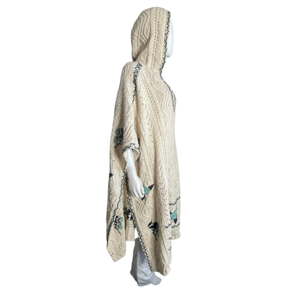 $500 NWT Free People x Anna Sui Limited Edition Yves Sweater Classic Knit Poncho - Picture 8 of 12